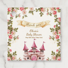Wildflower Fairytale Castle Baby Shower Thank You フェイバータグ