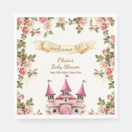 Wildflower Fairytale Castle Baby Shower Welcome スタンダードランチョンナプキン