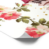 Wildflower Fairytale Castle Baby Shower Welcome  ポスター (角)