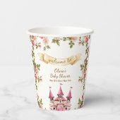 Wildflower Fairytale Castle Baby Shower Welcome  紙コップ (裏面)