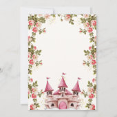 Wildflower Fairytale Princess Castle Baby Shower サンキューカード (裏面)