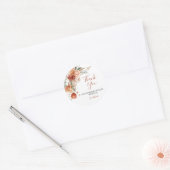 Wildflower Fall in Love ベビーシャワーのお礼 ラウンドシール (封筒)