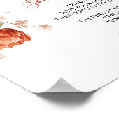 Wildflower Fall in Love Baby Shower Baby Sock Hunt ポスター (角)