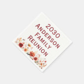 Wildflower Family Reunion Picnic Potluck Dinner スタンダードカクテルナプキン (角)