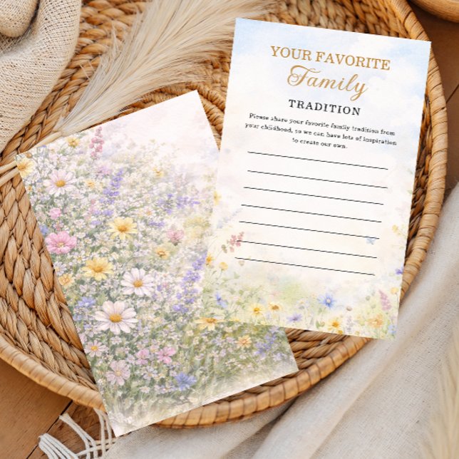 Wildflower Family Tradition Keepsake Card (クリエイターアップロード済み)