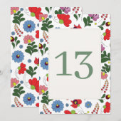 Wildflower Farmhouse Folk Wedding 招待状 (正面/裏面)