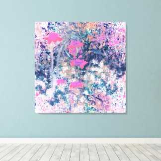 Wildflower Field Impressionism -Pink キャンバスプリント