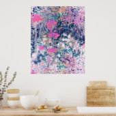 Wildflower field Impressionism- Pink ポスター (キッチン)