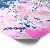 Wildflower field Impressionism- Pink ポスター (角)