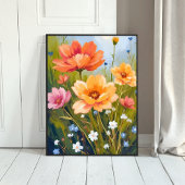 Wildflower Field | Watercolor Flowers Botanical ポスター