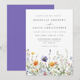 Wildflower Field Wedding Invitation 招待状