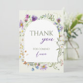 Wildflower First Birthday サンキューカード (スタンド正面)