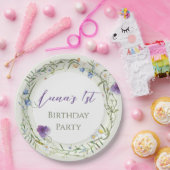 Wildflower First Birthday ペーパープレート (パーティー)