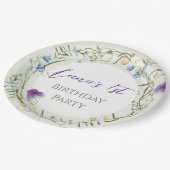 Wildflower First Birthday ペーパープレート (アングル)