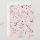 Wildflower First Birthday 招待状 (裏面)