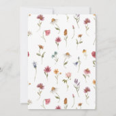 Wildflower First Birthday Photo Invitation 招待状 (裏面)