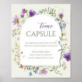 Wildflower First Birthday Time Capsule  ポスター