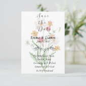 Wildflower Fling Save The Date Card 招待状 (スタンド正面)