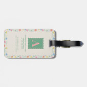 Wildflower Floralイニシャル&名前のカスタマイズ ラゲッジタグ (裏面横)