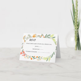 Wildflower Floral Arch ガーデン招待状 RSVP カード