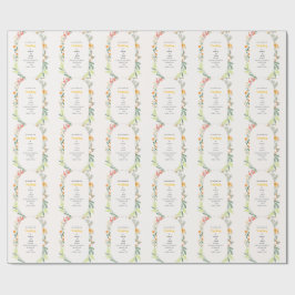 Wildflower Floral Arch Garden Party Invitation ラッピングペーパー