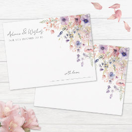 Wildflower Floral Baby Shower Advice エンクロージャーカード