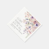 Wildflower Floral Baby Shower Napkins スタンダードカクテルナプキン (角)