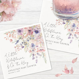Wildflower Floral Baby Shower Napkins スタンダードカクテルナプキン