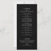 Wildflower Floral Black White Wedding Program (裏面)