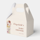 Wildflower Floral Boho ベビーシャワー フェイバーボックス (正面サイド)