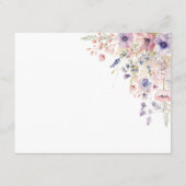 Wildflower Floral Bridal Shower Advice エンクロージャーカード (裏面)