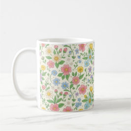 Wildflower Floral Ceramic Coffee Mug | コテージコア コーヒーマグカップ