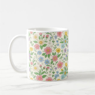 Wildflower Floral Ceramic Coffee Mug | コテージコア コーヒーマグカップ