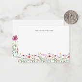 Wildflower Floral Chic Note Cards ノートカード (正面/裏面インサイチュ)