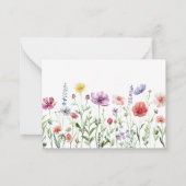 Wildflower Floral Chic Note Cards ノートカード (裏面)