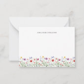 Wildflower Floral Chic Note Cards ノートカード (正面)
