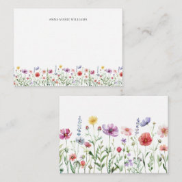 Wildflower Floral Chic Note Cards ノートカード