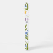 Wildflower Floral Cute Colorful Doodle On White iPhoneケース (左側面)