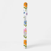 Wildflower Floral Cute Colorful Doodle On White iPhoneケース (右側面)