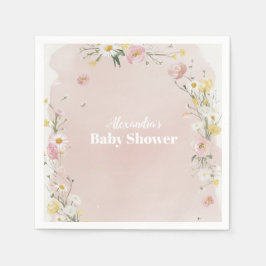 Wildflower Floral Frame  スタンダードカクテルナプキン