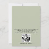Wildflower Floral Frame Elegant QR Code Wedding 招待状 (裏面)