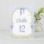 Wildflower Floral Gingham Table Number (スタンド正面)