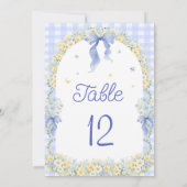 Wildflower Floral Gingham Table Number (裏面)