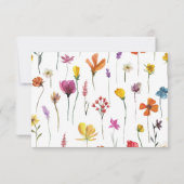 Wildflower Floral Meadow response cards RSVP (裏面)