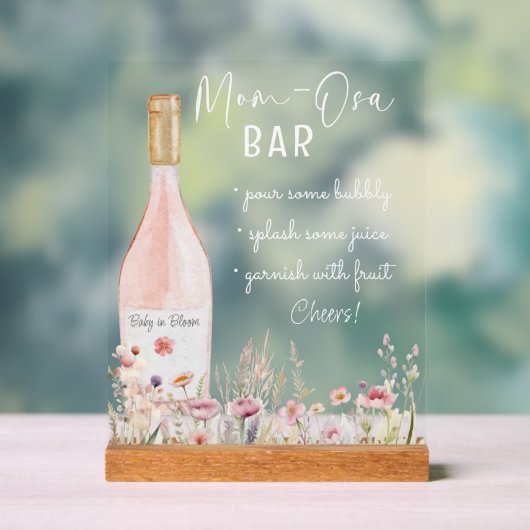 Wildflower Floral Mom-Osa Sign アクリルサイン (ニュートラル)