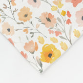 Wildflower floral Monogram Fleece Blanket フリースブランケット (角)