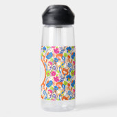 Wildflower Floral Pattern Bottle – Boho Garden ウォーターボトル (背面)