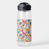 Wildflower Floral Pattern Bottle – Boho Garden ウォーターボトル (正面)