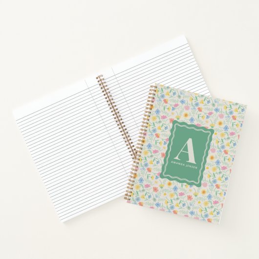Wildflower Floral Personalized ノートブック (内部)