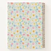 Wildflower Floral Personalized ノートブック (裏面)